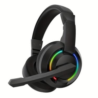 Imagem de Fone de ouvido para jogos para PS4, PS5, PC, Mac, Xbox Series X, fones de ouvido com cancelamento de ruído com microfone, fone de ouvido para computador PG2 com conector de 3,5 mm e preto RGB