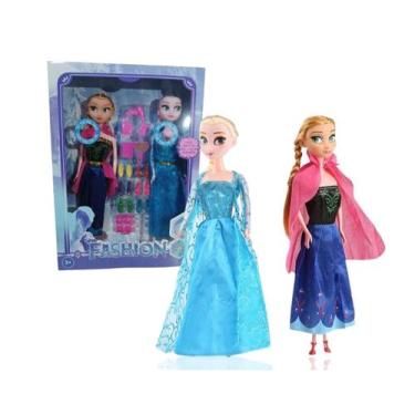 Imagem de Boneca Frozen kit com 2 Elsa e Anna Musical Articulada 30cm - BBLK