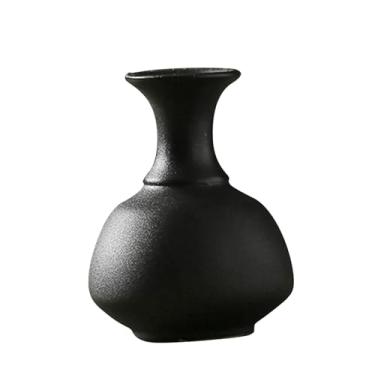 Imagem de Fenteer Vaso de cerâmica, vaso pequeno, minimalista, suporte para flores, arranjo de flores, ornamento para estante, mesa, decoração de mesa, Style C