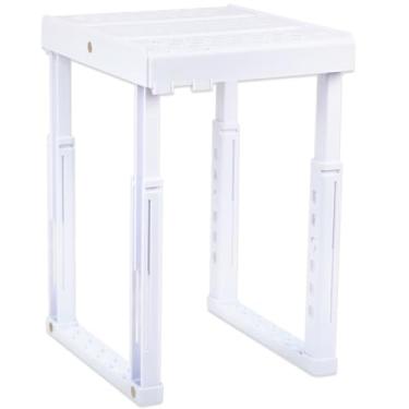 Imagem de Prateleira de armário ajustável para escola, trabalho e academia – largura e altura expansíveis, empilháveis, suporte magnético, prateleira organizadora durável – fácil de montar, cabe em armários