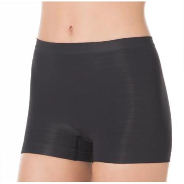 Imagem de Kit 6 Calcinhas Boxer Liz 74220 Sem Costura Microfibra Não Marca, Pret