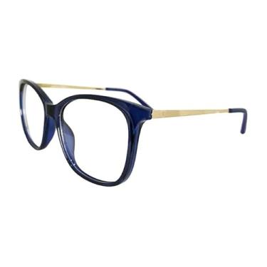 Imagem de Óculos de Grau Original Bulget em Acetato Feminino BG4143 - Dourado e Azul