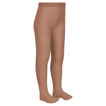 Imagem de Meia-Calça Infantil Lobinha Lupo 02570-001 Fio 20, Natural, M