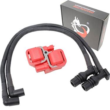 Imagem de AIP Electronics Pacote De Bobina Ignição E Conjunto Cabos Vela Dragon Fire Performance, Compatível Com Polaris Ranger Rzr Crew 4 S 800, 4012888, 4012889 4010425, Kit Instalação Oem 1133, 2011-2017