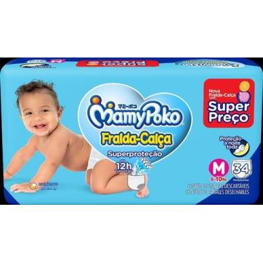 Imagem de Fralda Calça Descartável MamyPoko Superproteção M com 34 unidades