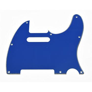 Imagem de KAISH 8 Hole Tele Style Guitar Pickguard TL Pick Guard Placa de raspar para Telecaster/Tele Blue 3 Ply