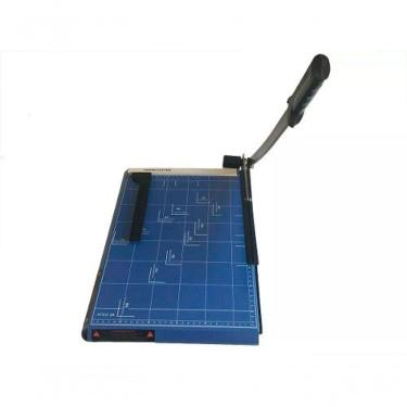 Imagem de Guilhotina Ofício Com Margeador Magnético Azul 12 Folhas