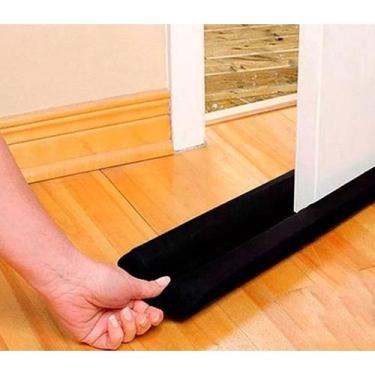 Imagem de Kit com 2 Protetor Veda Porta Impermeável Anti Insetos Sujeira Preto 8
