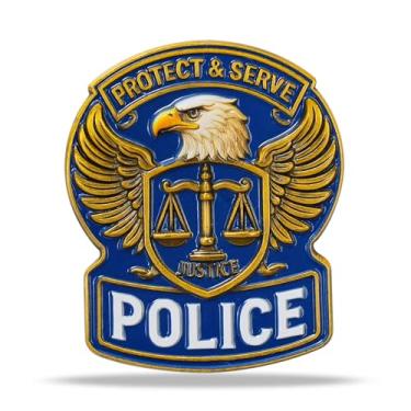 Imagem de RYUKENLM Moeda US Police Challenge - Scales of Justice-Isaiah 1:17 Versículo da Bíblia - Símbolo de Honra, Dever e Integridade - Presente significativo para policiais, policiais e defensores da