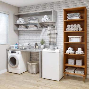 Imagem de Lavanderia Modulada Aracaju 5 P Rateleiras - Kaiki Móveis