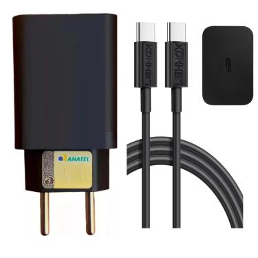 Imagem de Adaptador USB-C Celular Carregamento Turbo Rápido Preto