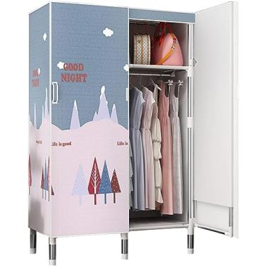 Imagem de Guarda-roupa, Prateleiras De Guarda-roupa Portáteis, Armário De Tecido Com Trilho De Suspensão, Organizador De Armazenamento De Armário De Roupas Para Quarto, D, 85x50x172cm