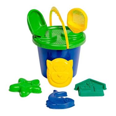 Imagem de Conjunto Baldinho Praia com Acessórios 8 Peças Clube do Siri - Mor