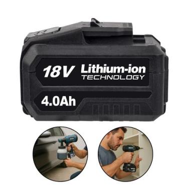 Imagem de Bateria Lítio Recarregável Wesco 4Ah 18v Com Indicador De Carga Pistol