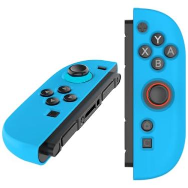 Imagem de RAIALL Capa macia para controles Joy Con Nintendo Switch 2, capa protetora de silicone para controle portátil Switch 2 Joy Cons, azul