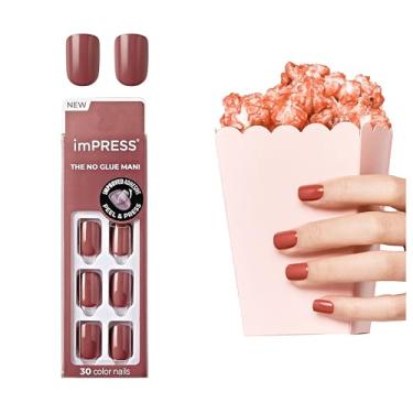Imagem de (Platonic Pink) - KISS imPRESS Colour Press-On Manicure, Gel Nail Kit, PureFit Technology, Short Length, "Platonic Pink", Polish-Free Solid Colour Mani, Includes Prep Pad, Mini File, Cuticle Stick, and 30 Fake Nails