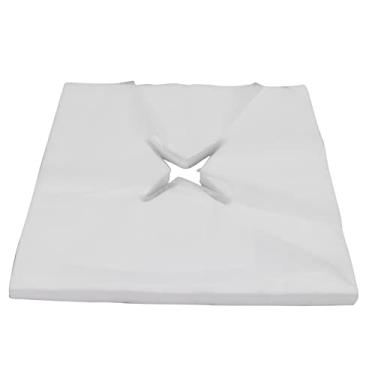 Imagem de Ymiko Tampa de Repouso de Face Descartável 100pcs de Espessura de Tecido Não Tecido de Altura de água de água Respirável Capas de Apoio de Cabeça para Salões de (【Lenço branco do orifício transversal)