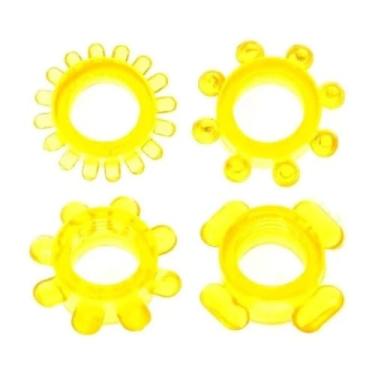 Imagem de Anel Peniano Elástico para Retardar Ejaculação e Prazer a Dois Anel Peniano Flexível [AMARELO CÍTRICO] AM