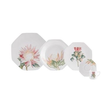Imagem de Serviço de Jantar e Café 30 Peças em Porcelana, Modelo Octogonal Orion, Coleção Kapama, Schmidt Estilo, Porcelana Schmidt