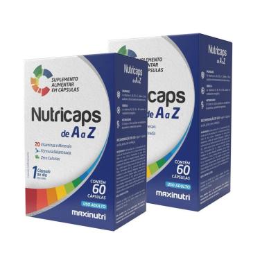Imagem de Kit 2 Nutricaps A a Z Polivitaminico 60 Cápsulas Maxinutri-Unissex