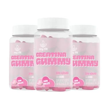 Imagem de Kit 3x Creatina Gummy, Sabor Chiclete (180 Gomas) 3g de Creatina por Dose, Zero Açúcar - My Fit