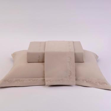 Imagem de Plumasul Jogo de Cama Natu Arbo 100% Algodão Cetim 300 Fios Queen 4 peças Cor Fendi Festone Nude