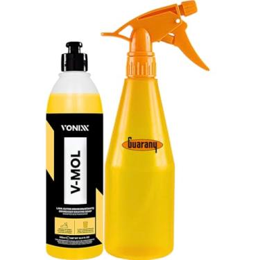 Imagem de Kit Borrifador Pulverizador Spray Frasco Ultrajet 500ml Guarany – Shampoo Pré Lavagem Desincrustante Automotivo V-mol 500Ml Vonixx