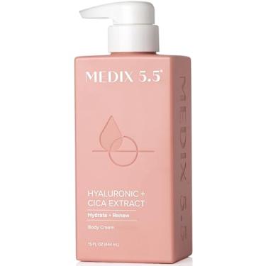 Imagem de (440ml) - Medix 5.5 Hyaluronic Acid Cream w/Bulgarian Rose for face & body. Intense hydrating cream for wrinkles & fine lines. Anti-Ageing Cream w/Goji Berry, Green Tea, Vitamin E. 440ml (440ml)