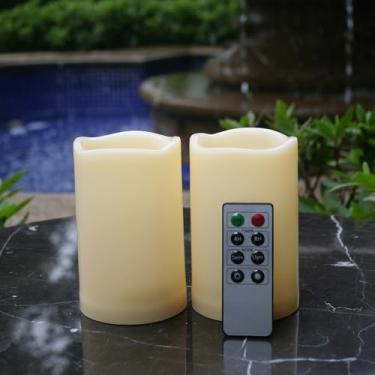 Imagem de Velas de LED para ambientes externos com temporizador remoto, à prova d'água, à prova d'água, sem chama, para Halloween, Natal, casamento, festa de aniversário, decorações de presentes, suprimentos de