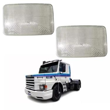 Imagem de Par Vidro Lente Farol Volvo N10 N12 Para Scania 112 113 - STORE AUTO