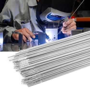 Imagem de UNIFAMILY 60 hastes de solda de alumínio ER4043 1/40.6 cm x 40.6 cm, haste de soldadura TIG, haste de alumínio de baixa temperatura, fio de solda de alumínio de baixa resistência a respingos