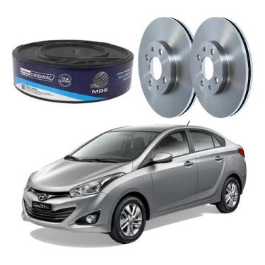 Imagem de Par Disco Freio Dianteiro Hb20s 1.0 12v Aspirado 2012 A 2015 - MDS