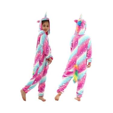 Imagem de Pijamas Flanela Infantil Kigurumi Pikachu e Unicórnio - Macacão para B