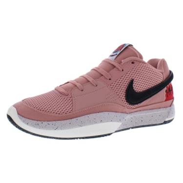 Imagem de Nike Ja 1 Tênis de basquete masculino, Vermelho Stardust/preto/vermelho rosa universitário, 9.5 Women/8 Men