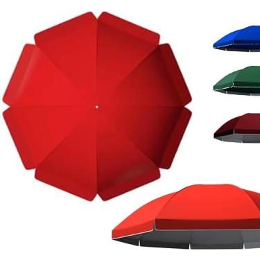 Imagem de 9ft 8ribs Guarda-chuva Substituição Dossel Mercado Guarda-chuva Guarda-chuva Tampa Superior Guarda-chuva Ao Ar Livre Dossel Substituição Guarda-sol Dossel, Red, 3m/9.8ft/-8 ribs