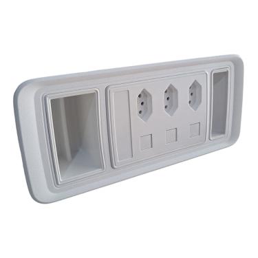 Imagem de Caixa Regua Tomada Embutir Série Play 280 3 Tomadas 2 Rj45 1 Usb-C