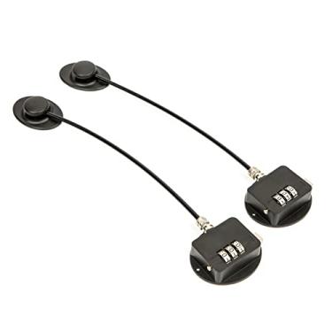 Imagem de Trava de segurança multiuso sem chave e sem furadeira – geladeira, armário de cozinha, baú do freezer, mesa de cabeceira, escritório e gaveta de arquivos – fácil instalação, sem necessidade de