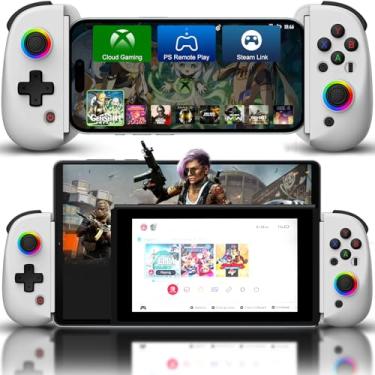 Imagem de Joso Mobile Gaming Controller for iPhone/iPad/Tablet, Android Wireless Controller with Hall Effects Joysticks, Support PC/Switch, Play Cloud Games/PS Remote Play/COD/Genshin Impact & More - White