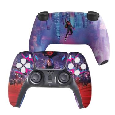 Imagem de Miles Morales Spidervers Custom PS-5 Controller Wireless compatible with Play-Station 5 Console by BCB Controllers | Proudly Customized in USA with Permanent HYDRO-DIP Printing (NOT JUST A SKIN)