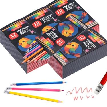 Imagem de Ouksma 360 lápis de cor pré-afiados com borrachas, cor, desenho, lápis de arte para escola, desenho, materiais de arte (clássico, 360, contagem)