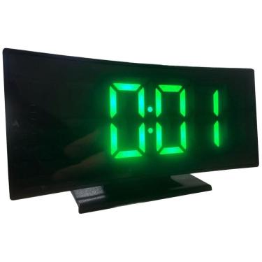 Imagem de Relógio Curvado Led Digital Espelhado Despertador