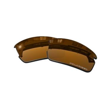 Imagem de OOWLIT Lentes de substituição compatíveis com óculos de sol Oakley Flak 2.0 OO9295 pêssego dourado polarizado