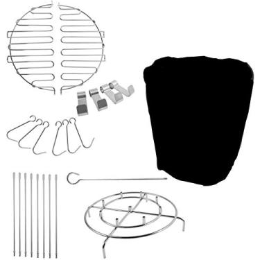 Imagem de Kit de peças de fritadeira de peru para Char-Broil The Big Easy Accessories com capa de grelha redonda resistente à água de 61 cm