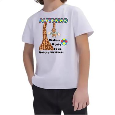 Imagem de Camiseta Infantil Autismo vendo o mundo de um angulo diferente - Alear