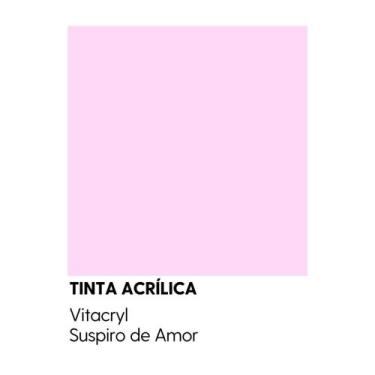 Imagem de Tinta Fosca Premium Rosas - Vitacryl, Suspiro de Amor, 3,6 lts