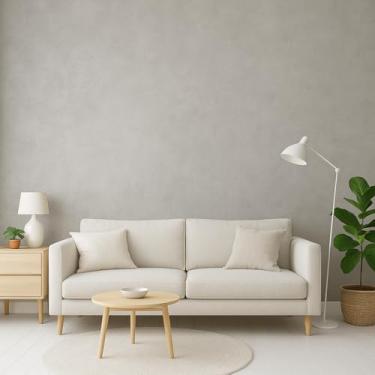 Imagem de Papel de Parede Adesivo PVC Cinza Concreto Fosco Placa Efeito Pedra Autocolante Cola Hidrossol Facil Limpeza