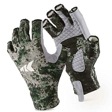 Imagem de KastKing Luvas De Pesca La Sal Fps 50+ Luvas De Proteção Solar Uv Luvas Sem Dedos Para Homens E Mulheres Para Atividades Ao Ar Livre, Caiaque, Remo, Remo, Canoagem, Caça