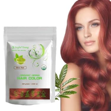 Imagem de Tintura de cabelo de henna 100% orgânica – tintura de cabelo natural, sem produtos químicos para cores ricas e vibrantes e brilho – cobertura cinza, segura para todos os tipos de cabelo, vegano não
