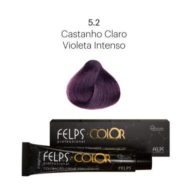 Imagem de Coloração Profissional Felps Color Castanho Claro Violeta Intenso 5.20