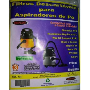 Imagem de Kit c/9 Sacos Descartáveis Aspirador Electrolux A10 - Oriplast